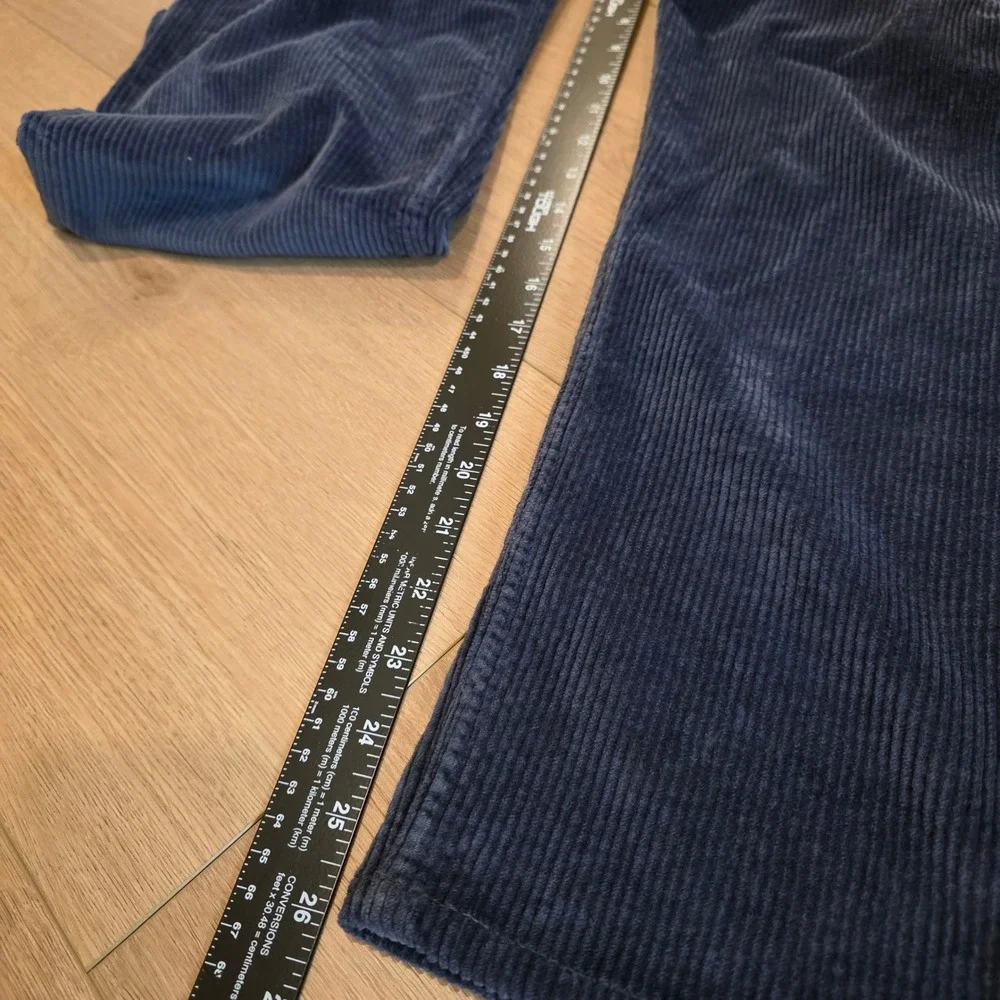 Rag & Bone Mens Navy Blue Corduroy Straight Leg Pants Size 33 Stretch Cotton - Picture 8 of 11